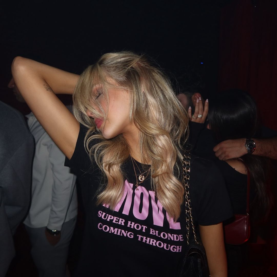 Move Super Hot Blonde Coming Through Baby Tee