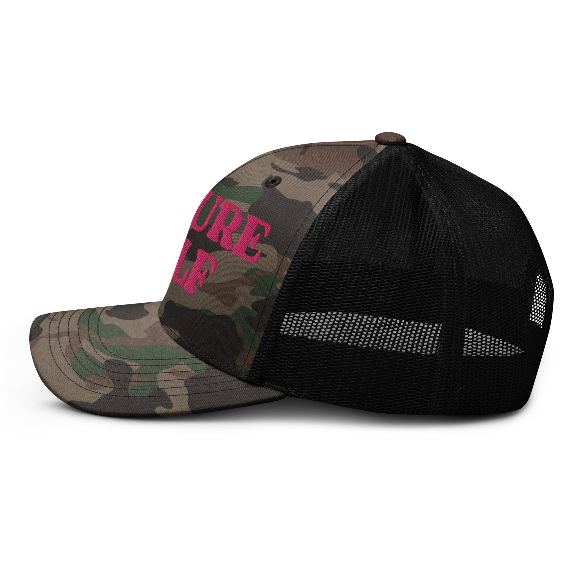 Future Milf Embroidered Camo Trucker Hat