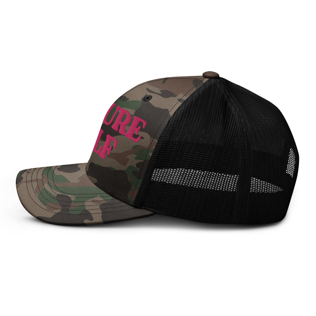 Future Milf Embroidered Camo Trucker Hat